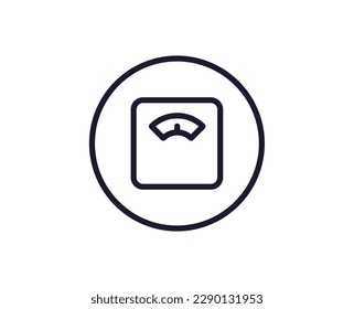 Concepto de escala. Ilustración moderna de gran calidad para banners, volantes y sitios web. Actrazo editable en estilo plano de moda. Icono de línea de peso 