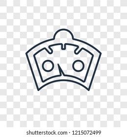 Scale concept vector linear icon isolated on transparent background, Scale concept transparency concept in outline style