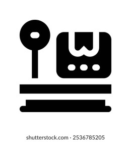 ícone de distribuição em escala. ícone de glifo vetorial para o design do seu site, celular, apresentação e logotipo.