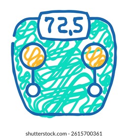 scale device doodle icon sketch vector. scale device sign. isolated symbol illustration