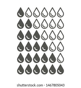 Scale with drops icon isolated on white background. Menstrual symbol modern simple vector icon for website or mobile app