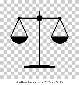 Scale equal icon, lawyer crime web sign, protection balance isolated vector illustration .