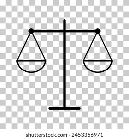 Skalengleichheit-Symbol, Anwalt-Web-Zeichen, Schutz-Gleichgewicht isolierte Vektorillustration .