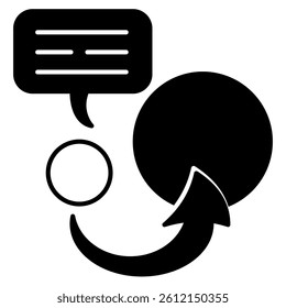 Scale Factor icon represented by small and big planets Black Filled style.