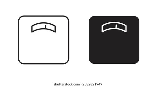 Scale filled and outlined icons vectors on white background
