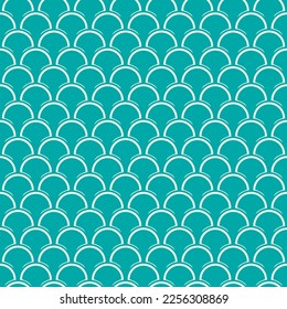scale fish reptile dragon blue seamless pattern 