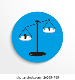 scale flat icon illustration background