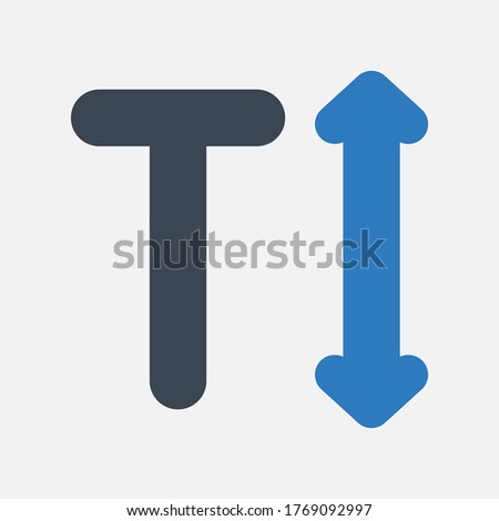 Scale Font icon - vector illustration . vertical, text, typography, letter, icons .