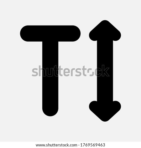 Scale Font icon - vector illustration . vertical, text, typography, letter, icons .