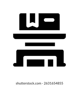scale glyph icon. Strong and solid vector icon for websites, mobile interfaces, presentations, and visual branding. High quality and easy to edit.