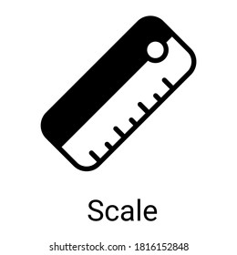 scale glyph icon, vector glyph design