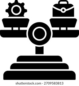 Scale Glyph Style Icon Design