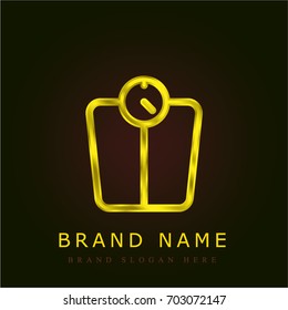 Scale golden metallic logo