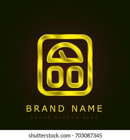 Scale golden metallic logo