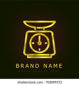 Scale golden metallic logo