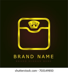 Scale golden metallic logo