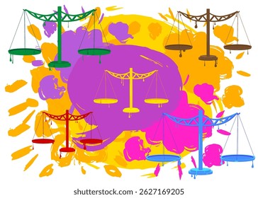 Scale graffiti. Abstract modern street art decoration performed in urban painting style.