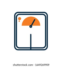 Scale half line half color style icon design, healthy lifestyle fitness gym bodybuilding bodycare fit activity exercise and workout theme Vector illustration