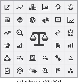 scale icon. analytics, research icons universal set for web and mobile