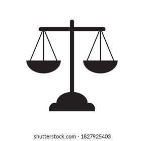 Scale Icon, Balance Symbol, Vector Design