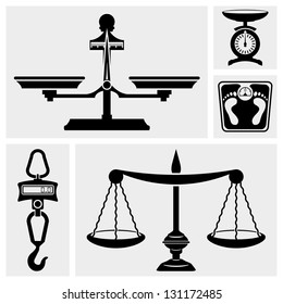 Scale icon. Bathroom Weight Scale.Hook scale.