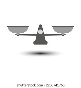 Scale icon. Black libra icon.Vector illustration.