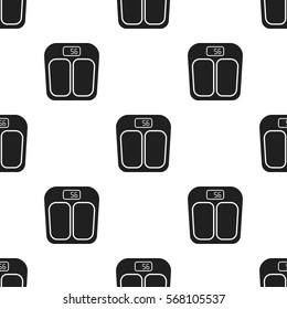 Scale icon in black style isolated on white background. Pregnancy pattern stock vector illustration.