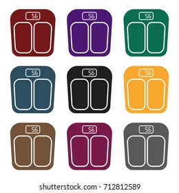 Scale icon in black style isolated on white background. Pregnancy symbol stock vector illustration.