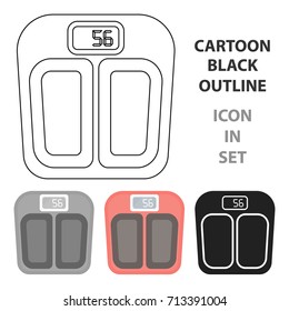 Scale icon in cartoon style isolated on white background. Pregnancy symbol stock vector illustration.