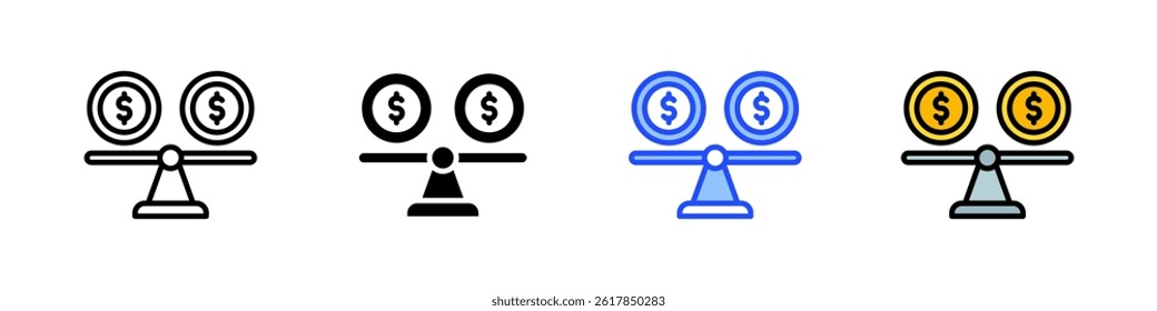 Scale Icon Collection With Multiple Styles
