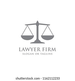 Scale icon design. Creative balance logo design related to attorney, law firm or lawyers