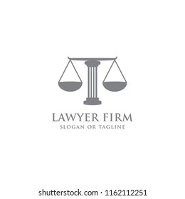 Scale icon design. Creative balance logo design related to attorney, law firm or lawyers