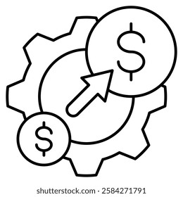 Scale icon design Line style.