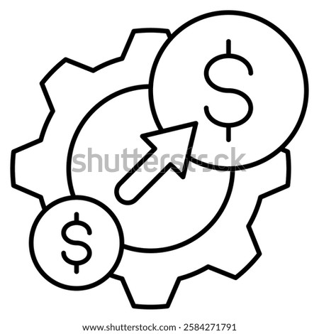 Scale icon design Line style.