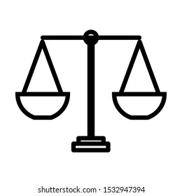 Scale icon design. Scale icon in trendy outline style design. Vector illustration.