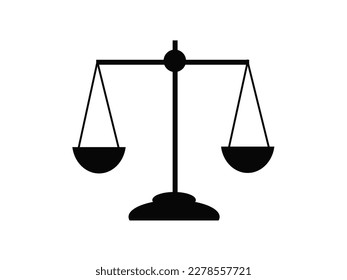 Scale icon design vector illustration. Court symbol on white background.