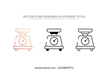 Scale icon design with white background stock illustration