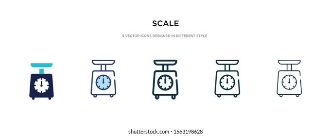 scale icon in different style vector illustration. two colored and black scale vector icons designed in filled, outline, line and stroke style can be used for web, mobile, ui