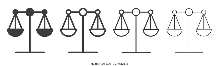 Ícone Dimensionar em tamanhos de preenchimento e três traçados