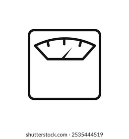 Scale icon Flat art illustration in outline