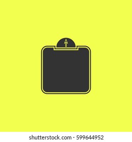 Scale icon flat. Black pictogram on white background. Vector illustration symbol and bonus button
