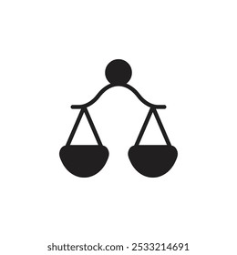 Scale icon Flat line illustration