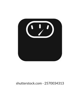 Scale icon Flat simple outline set