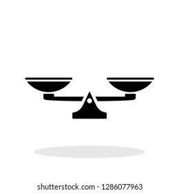 Scale icon in flat style. Balance / Judgment symbol for your web site design, logo, app, UI Vector EPS 10.