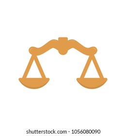 scale icon in flat style isolated vector illustration on white transparent background