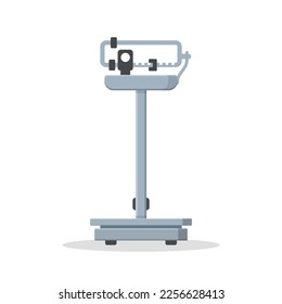 Scale icon in flat style. Weight balance vector illustration on isolated background. Equilibrium comparison sign business concept.