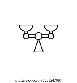 scale icon Flat symbol set outline