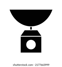 Scale icon, full black. Vector illustration, suitable for content design, website, poster, banner, menu, or video editing needs