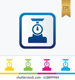 Scale Icon. Graphic  Gradient Color Vector Flat Isolated Style Symbol Design