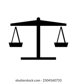 Scale icon illustrated on background